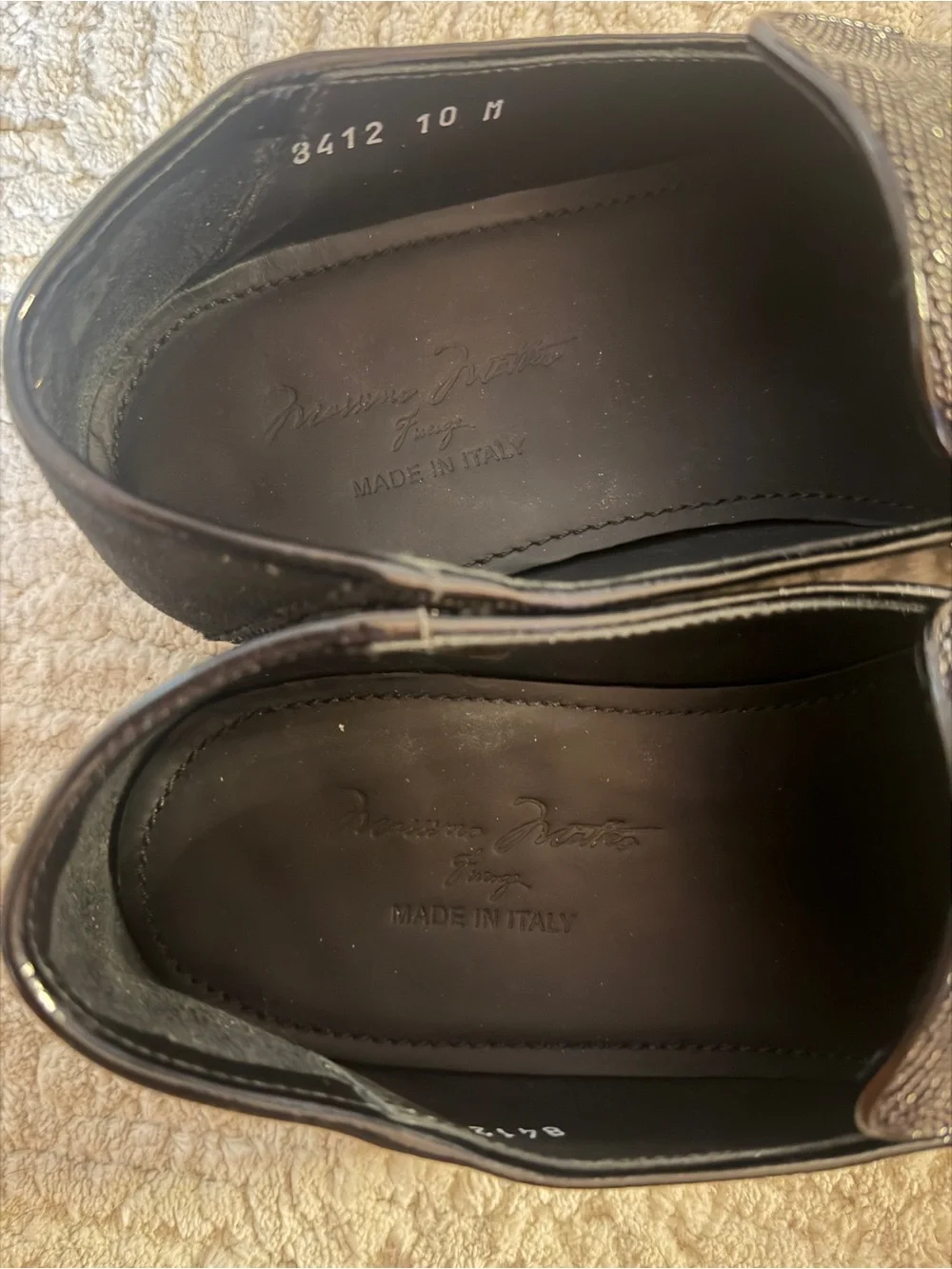 Giuseppe Zanotti Black Micro-Studded Slip-On Loafers